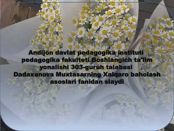 TALIS XALQARO BAHOLASH DASTURI