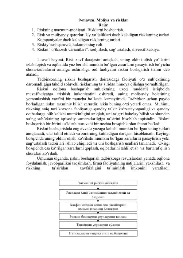 Riskni boshqarish tizimi