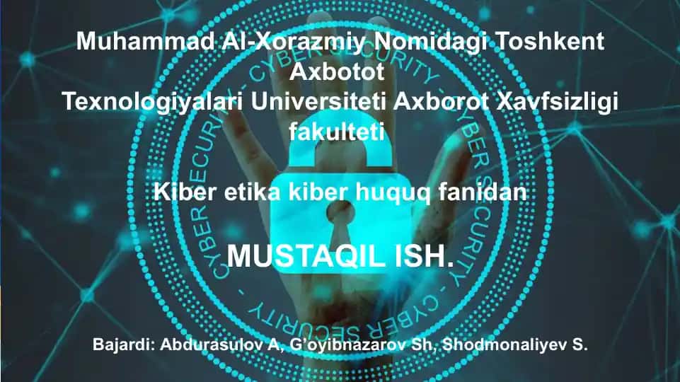 Kiberxuquq sohasiga oid yevropa standartlari