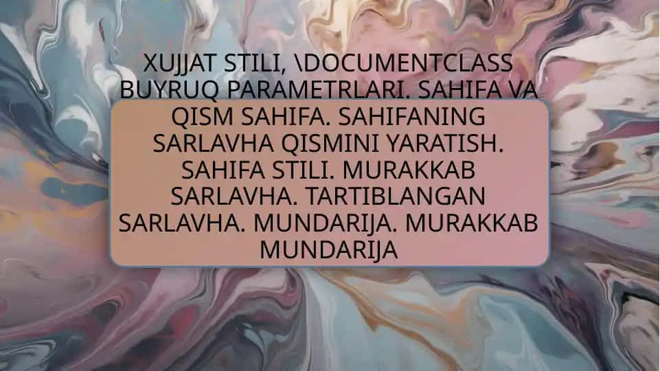 LaTeX buyruqlari