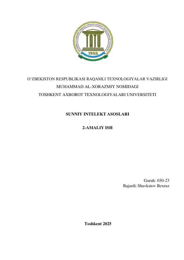 Sunniy Intelekt Asoslari