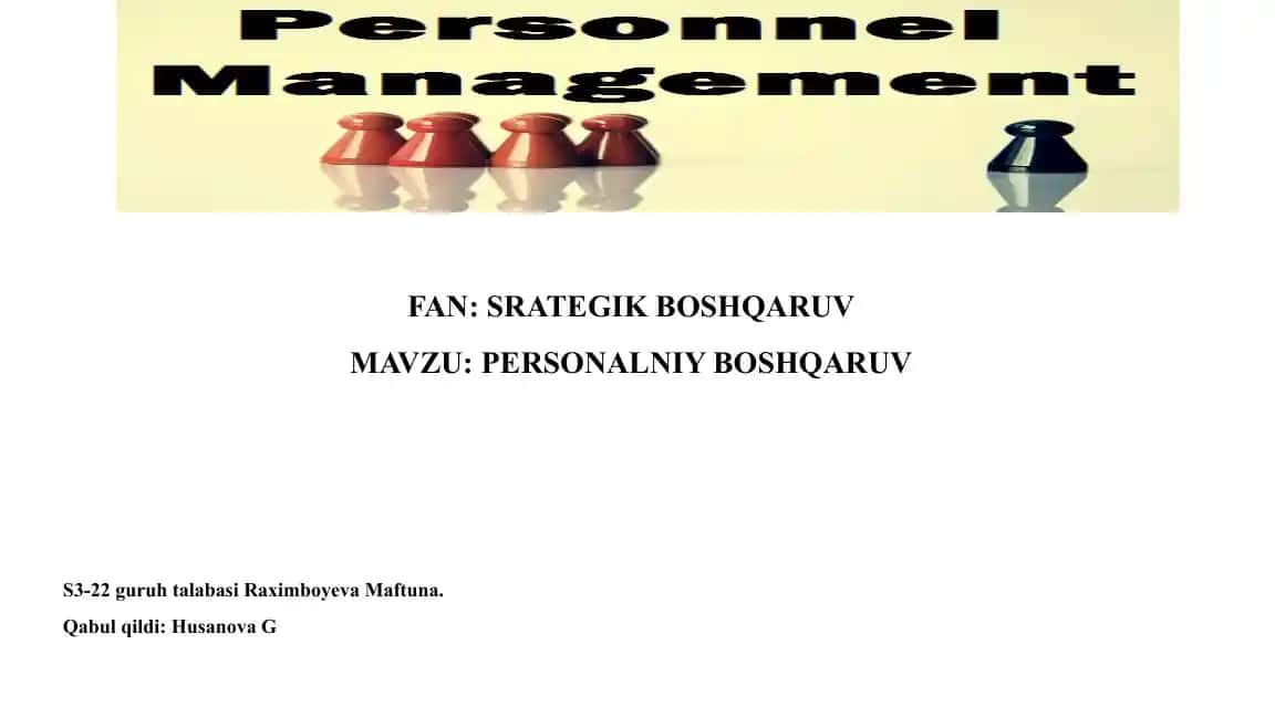 PERSONALNIY BOSHQARUV