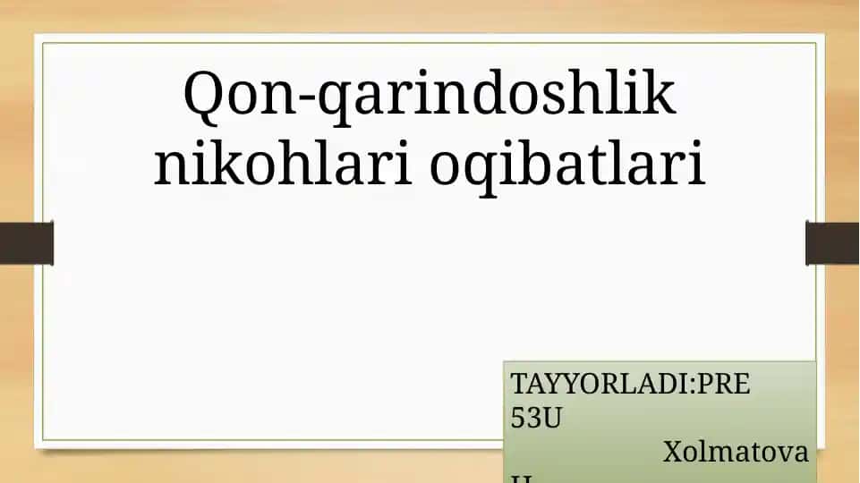 Qon-qarindoshlik nikohlari oqibatlari