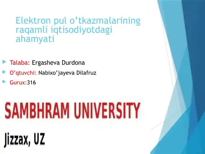 Elektronpulo'tkazmalarining raqamli iqtisodiyotdagi ahamiyati