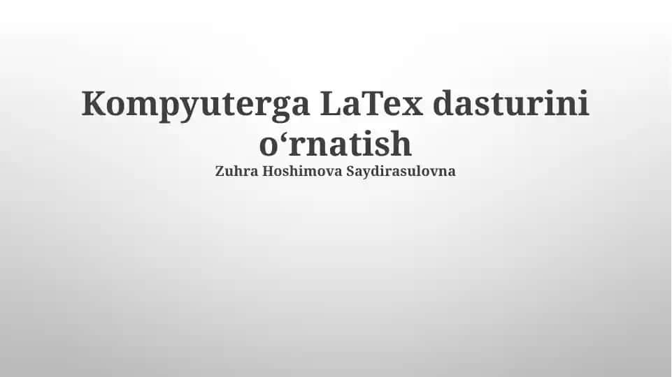 LaTex dasturi