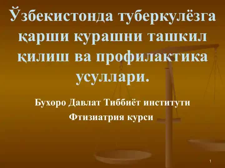 Туберкулёзга қарши курашни ташкил қилиш ва профилактика усуллари
