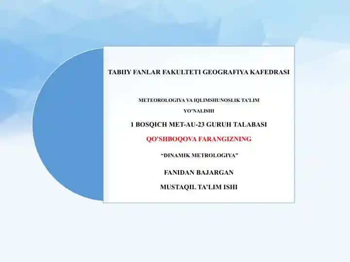 Havoning haroratining yillararo o‘zgarishi