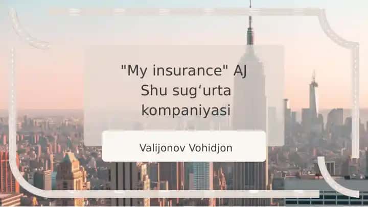 My insurance AJ