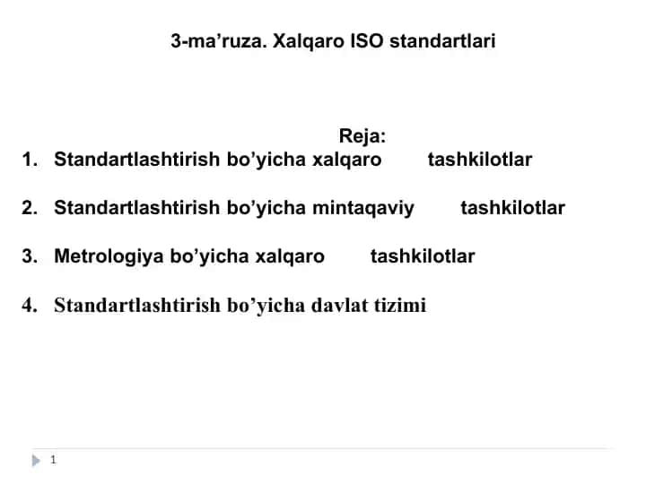 Xalqaro ISO standartlari