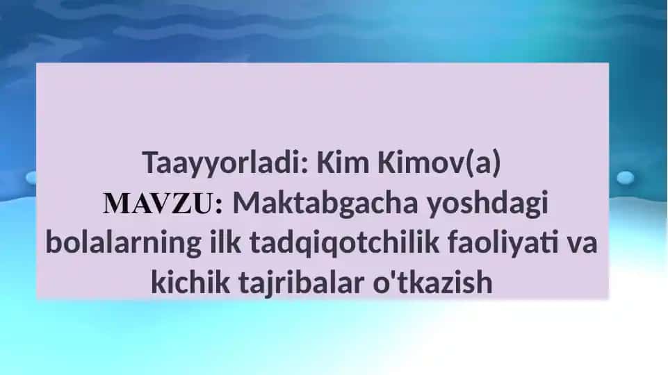Tadqiqotchilik faoliyati