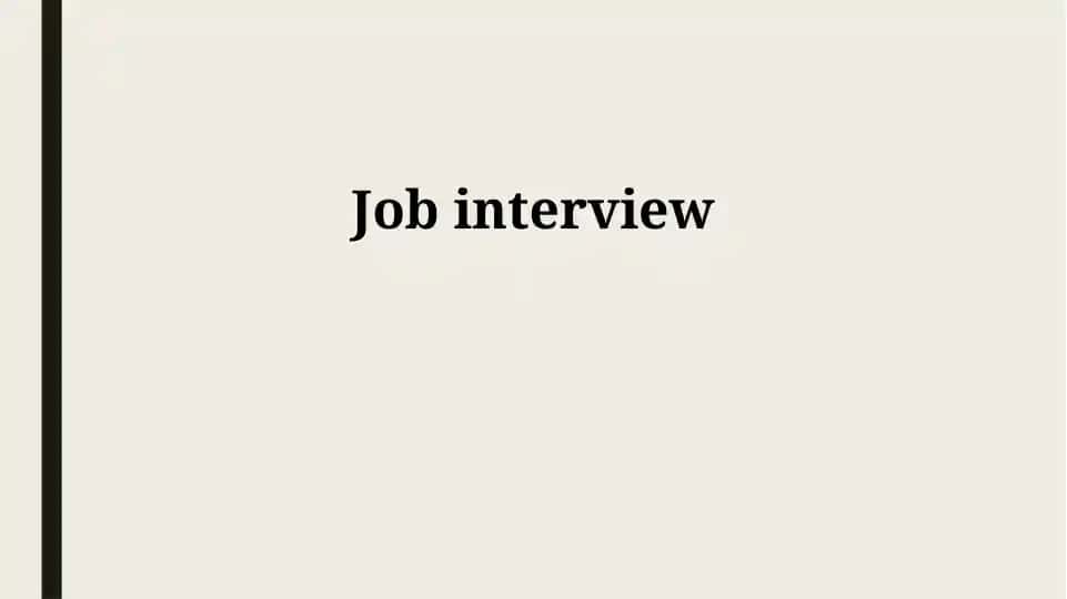 Job interview