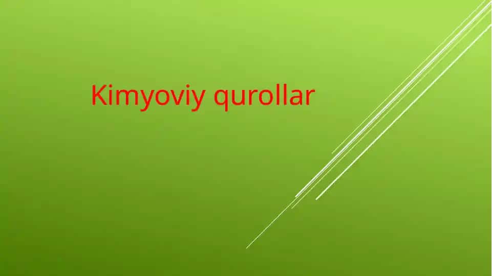 Kimyoviy qurollar