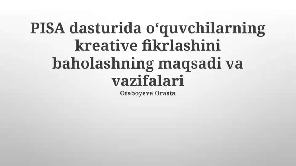 PISA dasturi