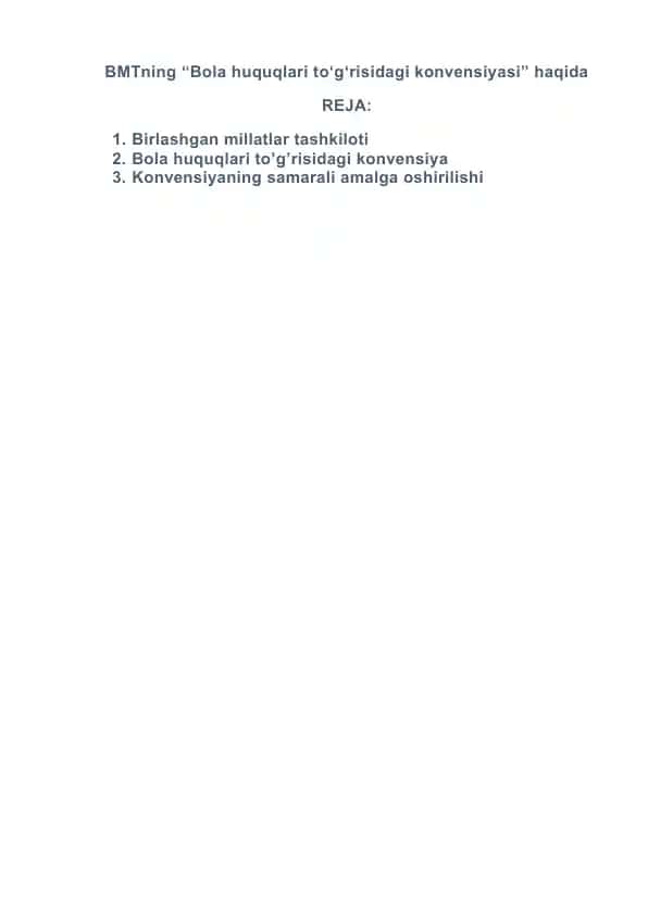 Bola huquqlari to‘g‘risidagi konvensiyasi