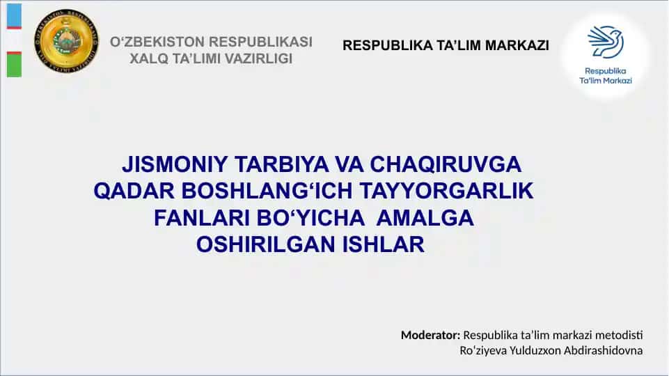 1-SINF Yillik (choraklar kesimida) taqsimot