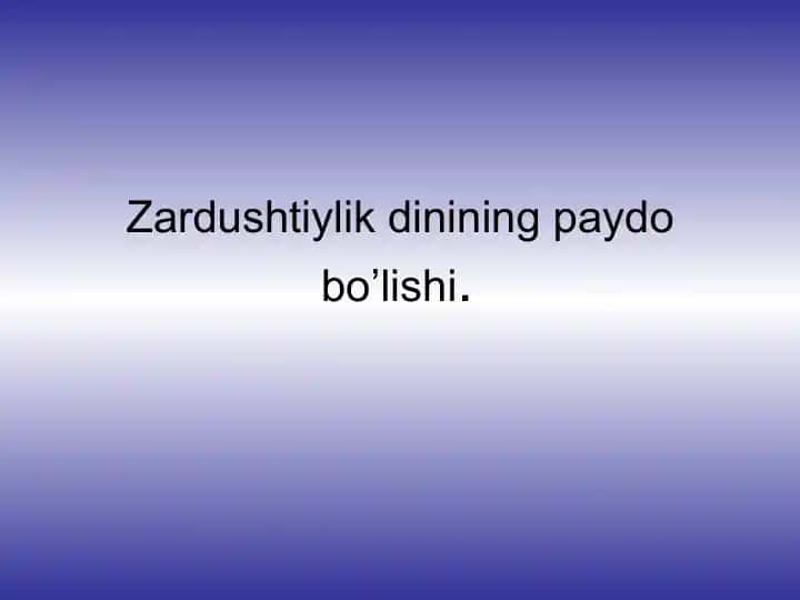 Zardushtiylik