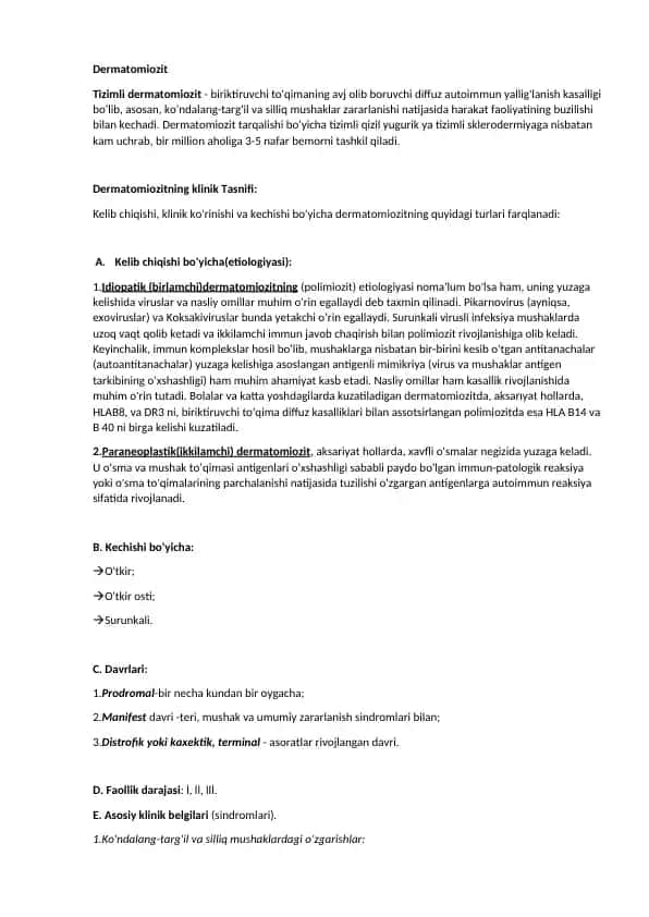 Dermatomiozit