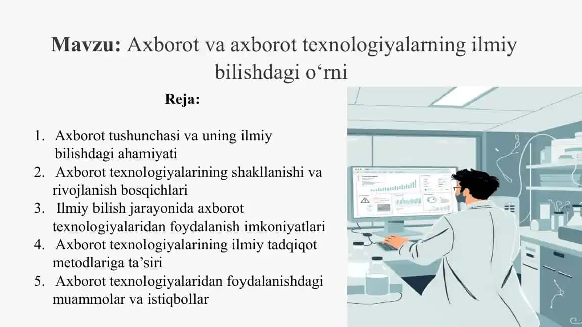 Axborot va axborot texnologiyalari