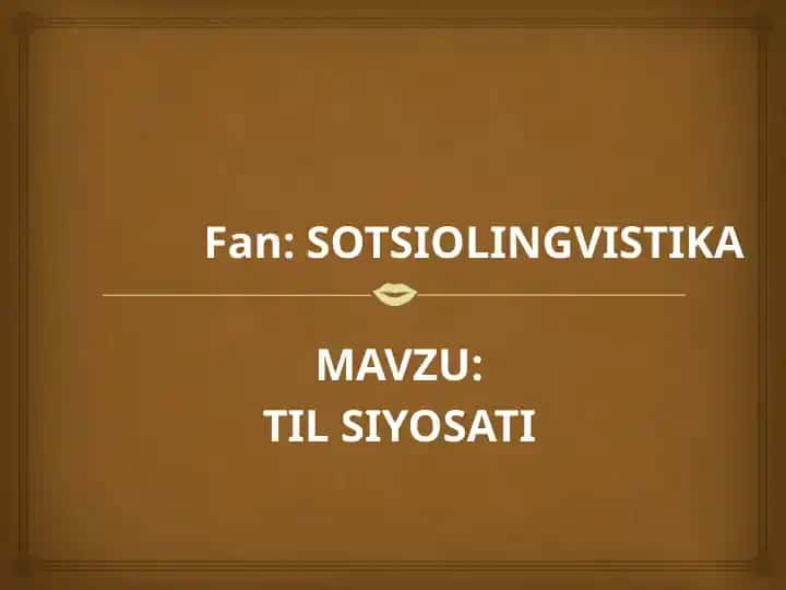 Til siyosati