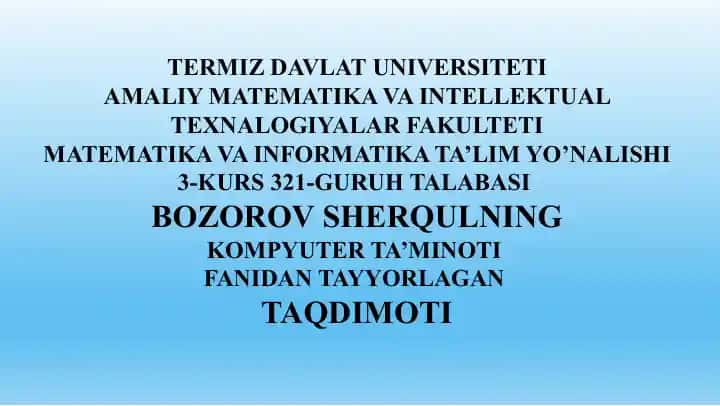 Kompyuter ta'minoti