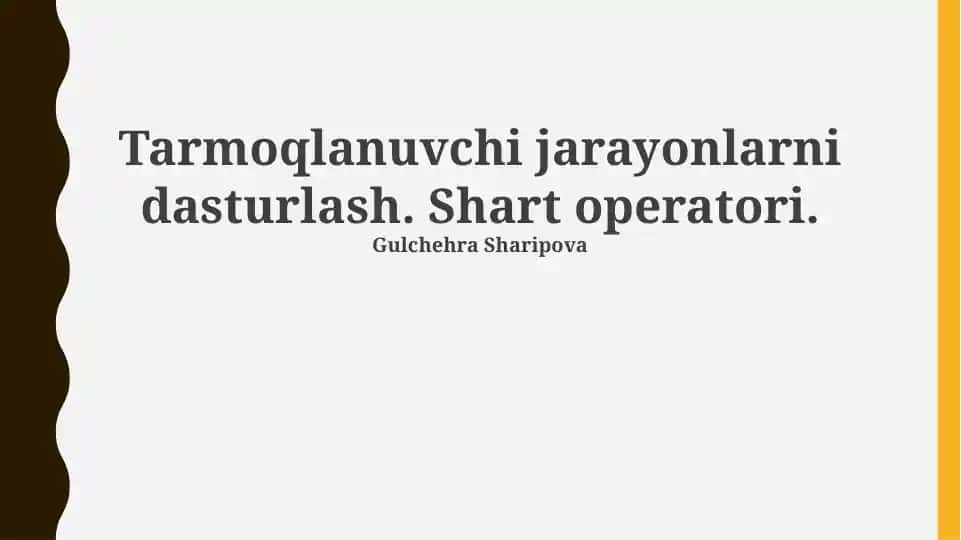 Parallel Jarayonlarni Optimallashtirish