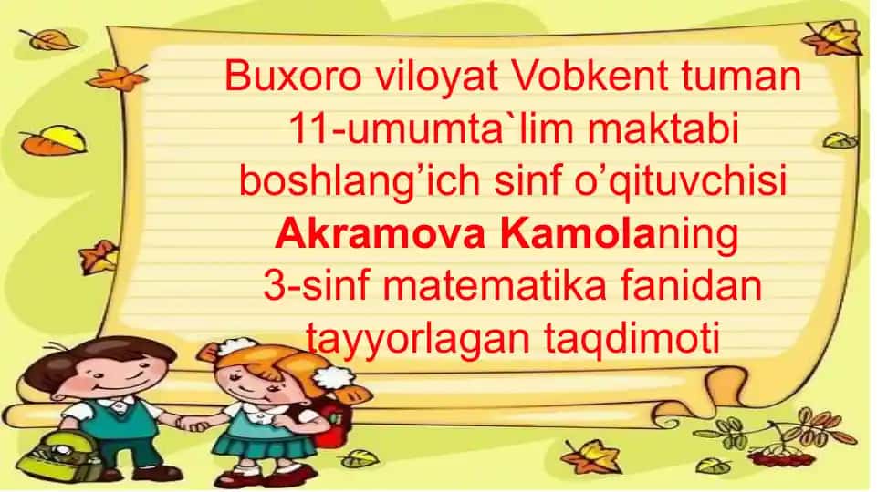Matematika kurs ishi