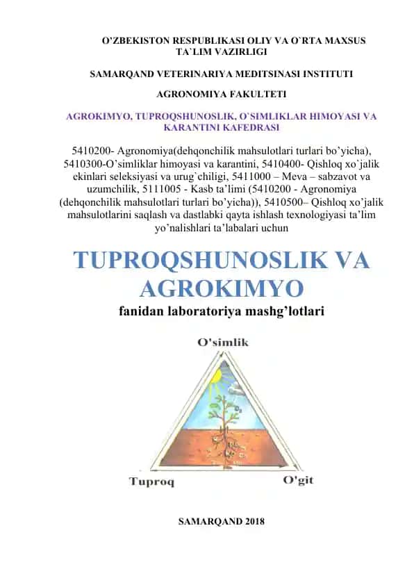 Tuproqni analizga tayyorlash