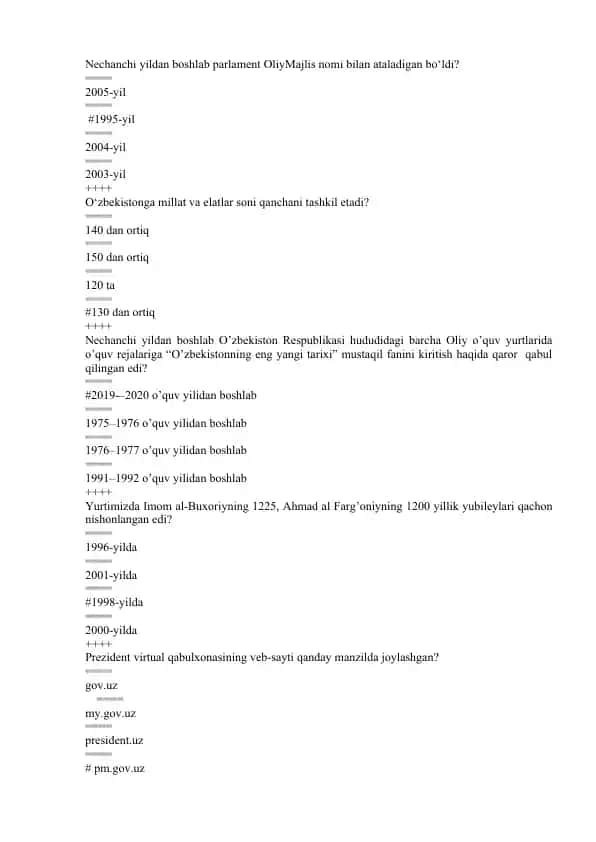 O'zbekiston Respublikasi Konstitutsiyasi