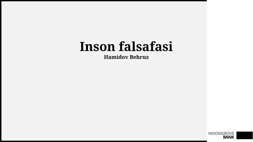 Inson falsafasi