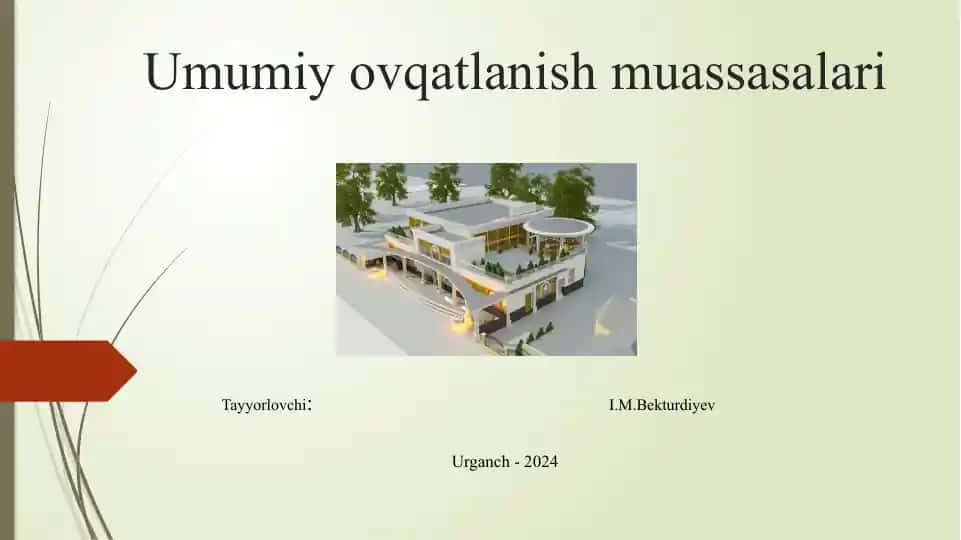Umumiy ovqatlanish muassasalari