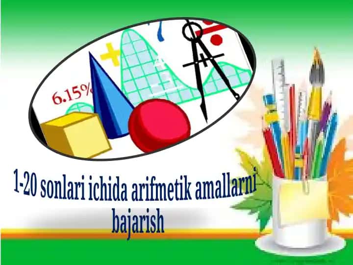 1-20 bo'lgan sonlarda amallar