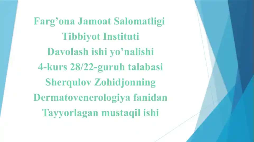 Terining zamburug’lik asalliklari