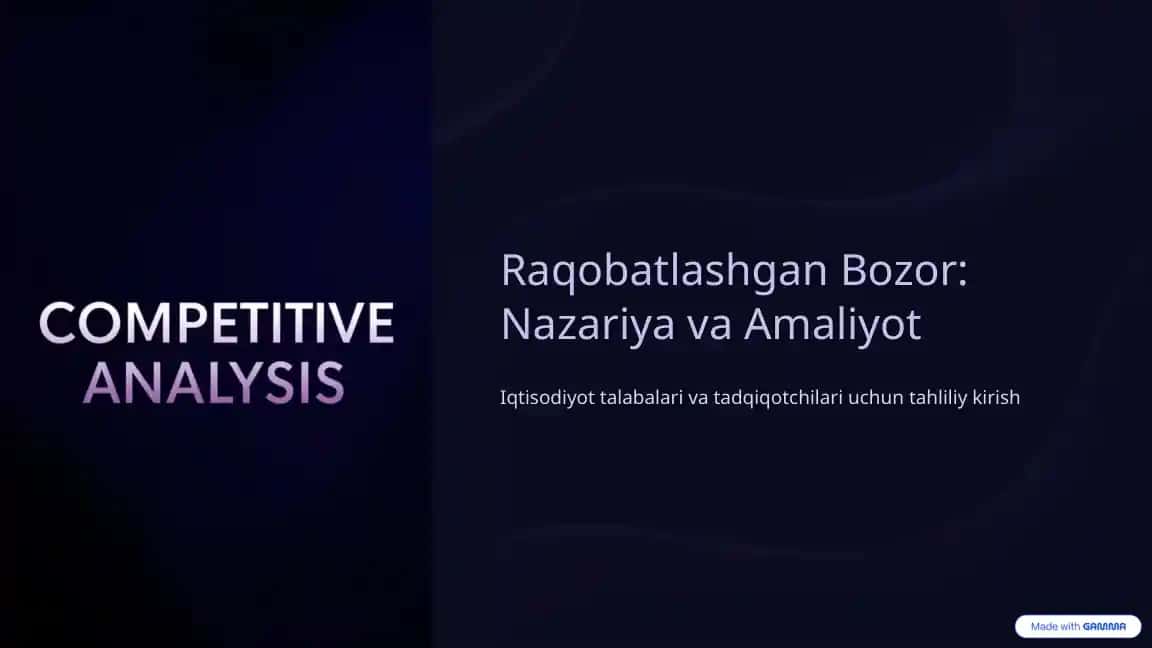 Raqobatlashgan bozor