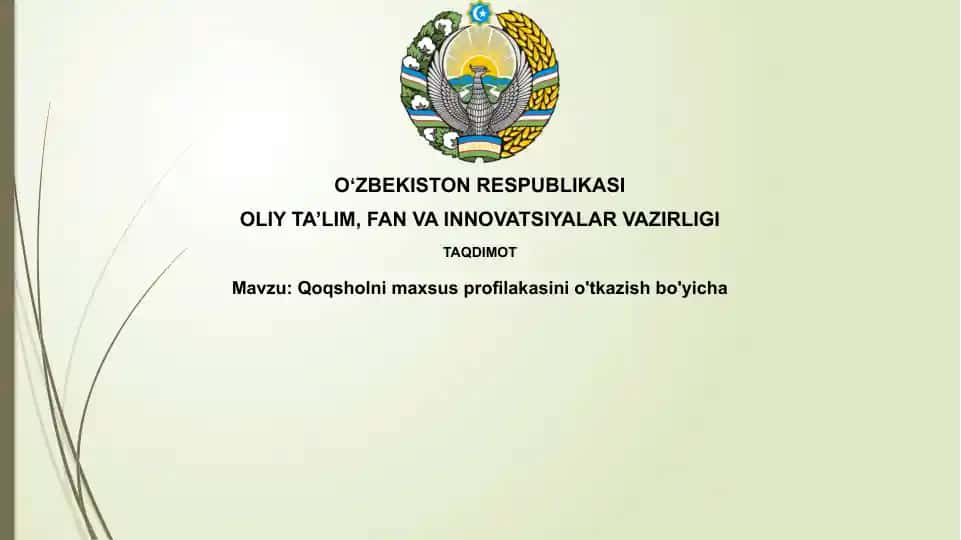 Qo'qshol profilaktikasi bo'yicha