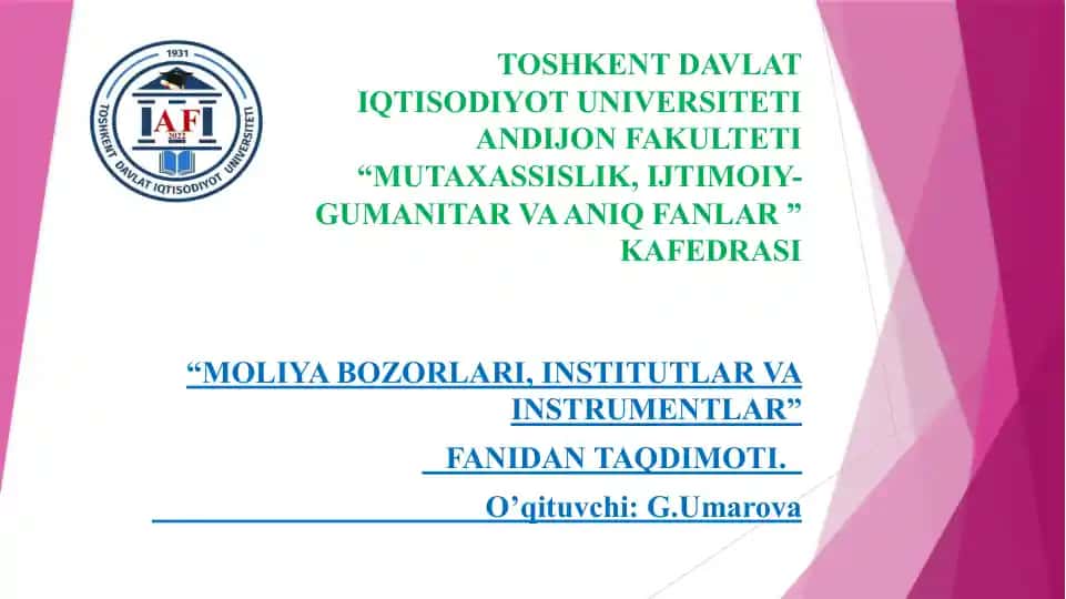 Ipoteka qimmatli qog‘ozlar bozori amal qilish mexanizmi