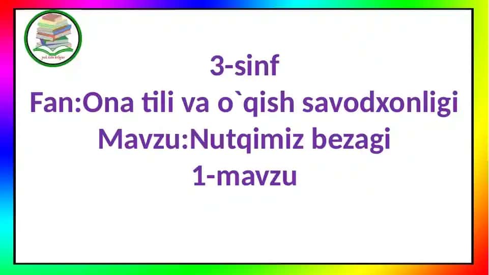 Nutqimiz bezagi