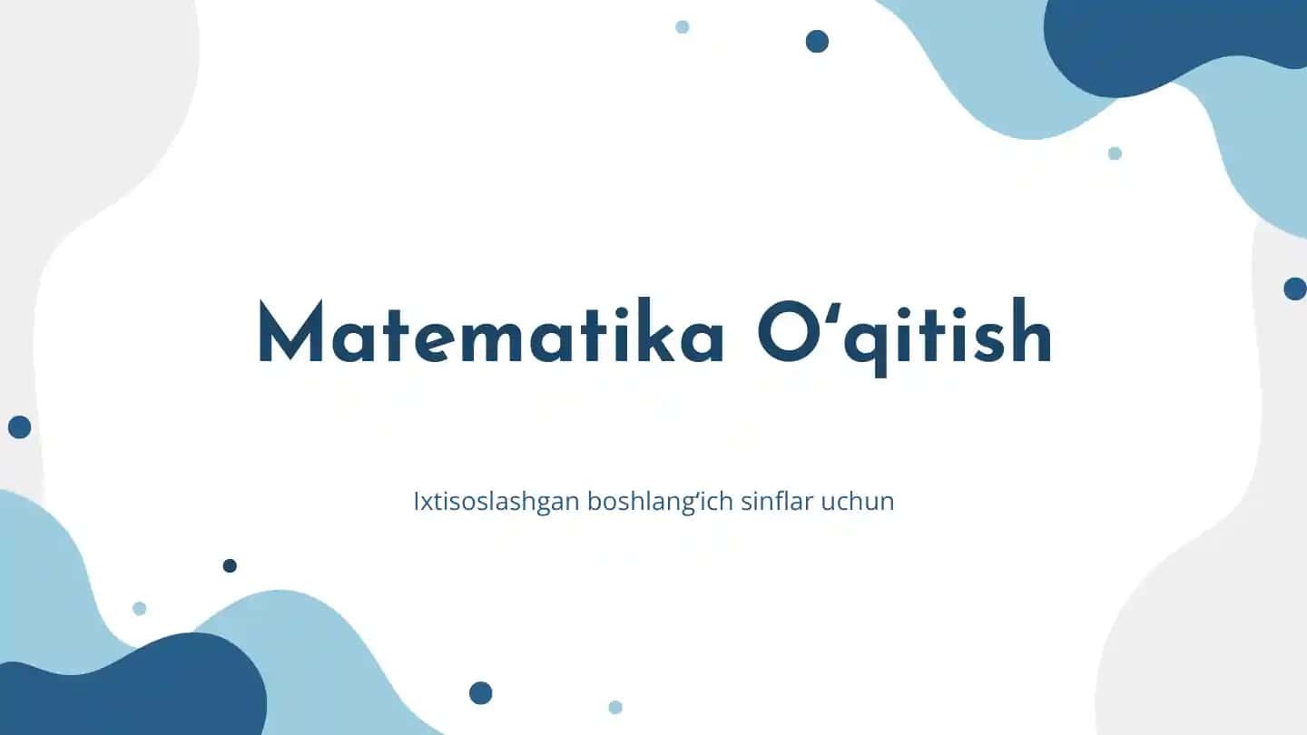 Matematika Oʻqitish
