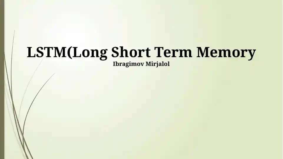 LSTM(Long Short Term Memory)