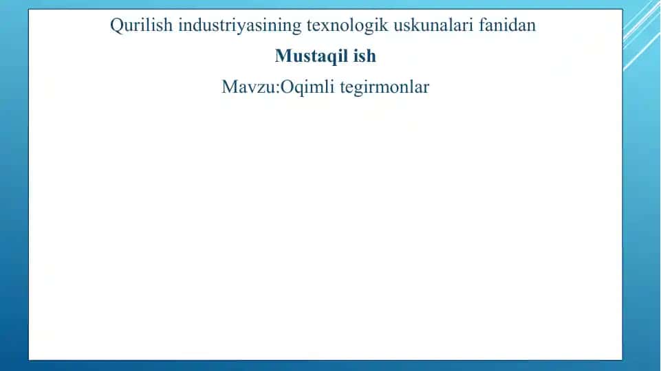 Oqimlitegirmonlar