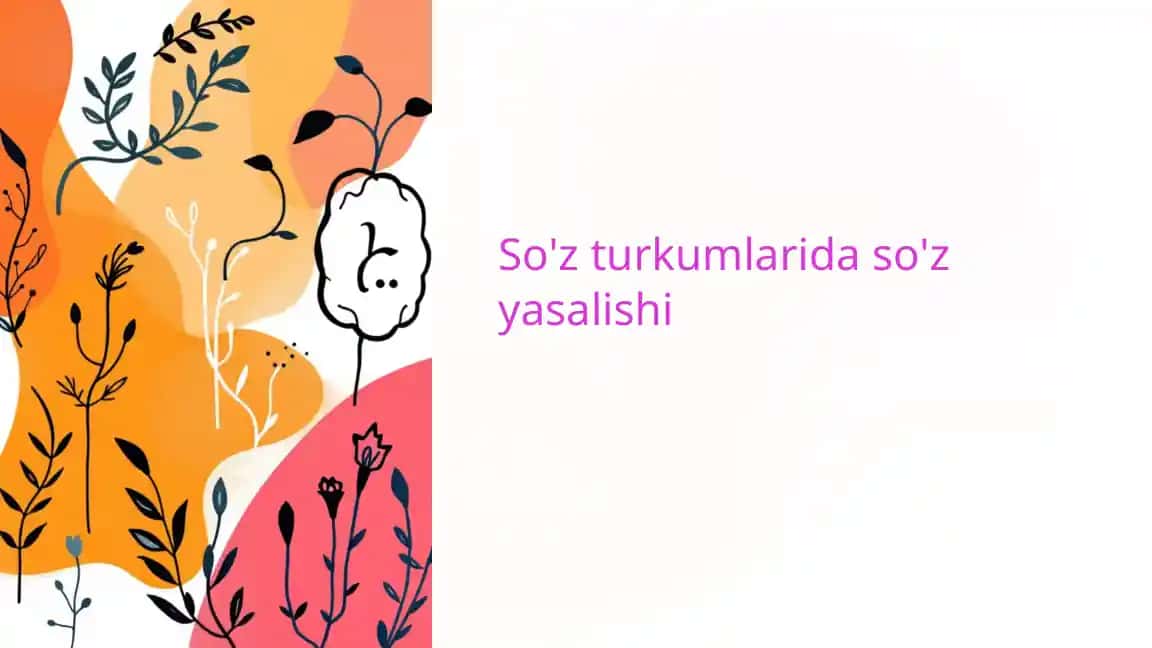 So'z yasalishi