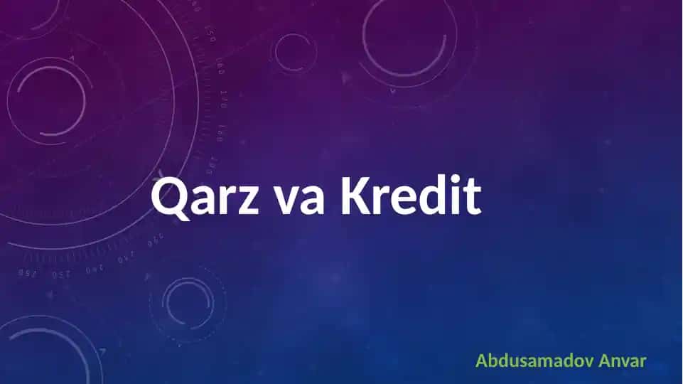 Qarz va Kredit