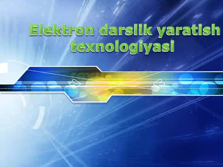 Elektron darslik yaratish