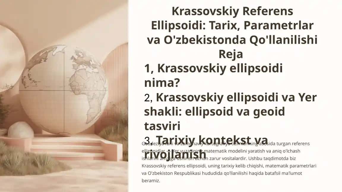 Krassovskiy Referens Ellipsoidi