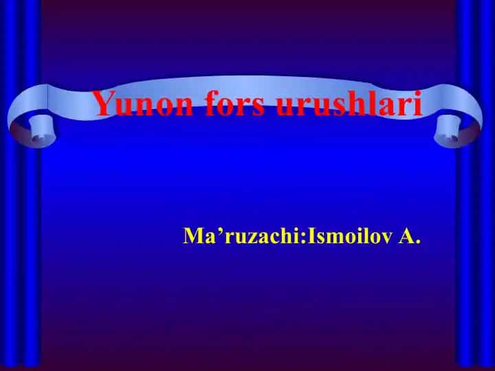Yunon fors urushlari