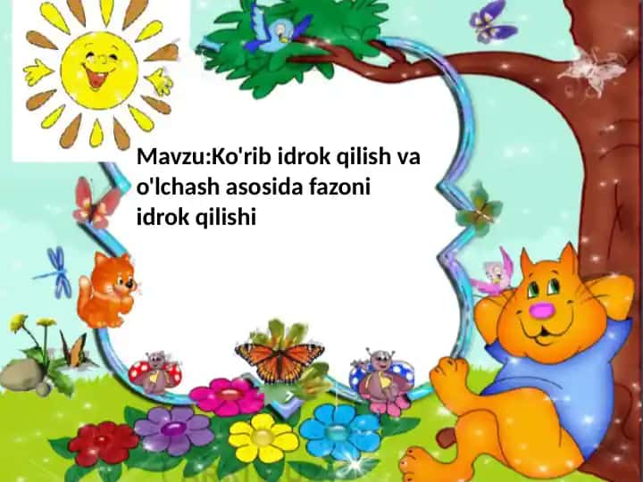 Ko'rib idrok qilish va o'lchash asosida fazoni idrok qilishi