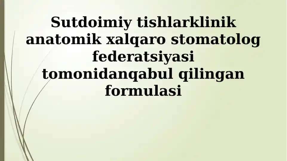 Tish Formulasi