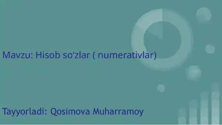 Hisob soʻzlar (numerativlar)