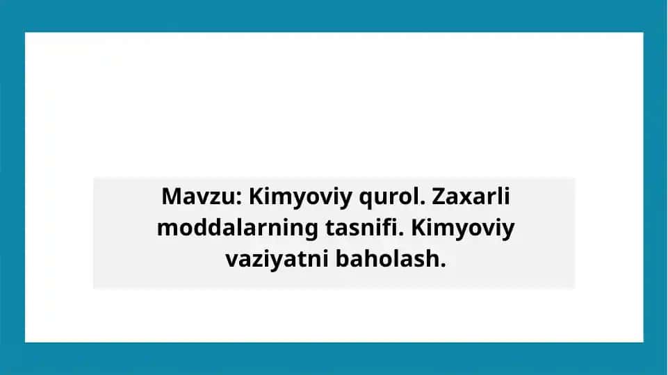 Kimyoviy qurol