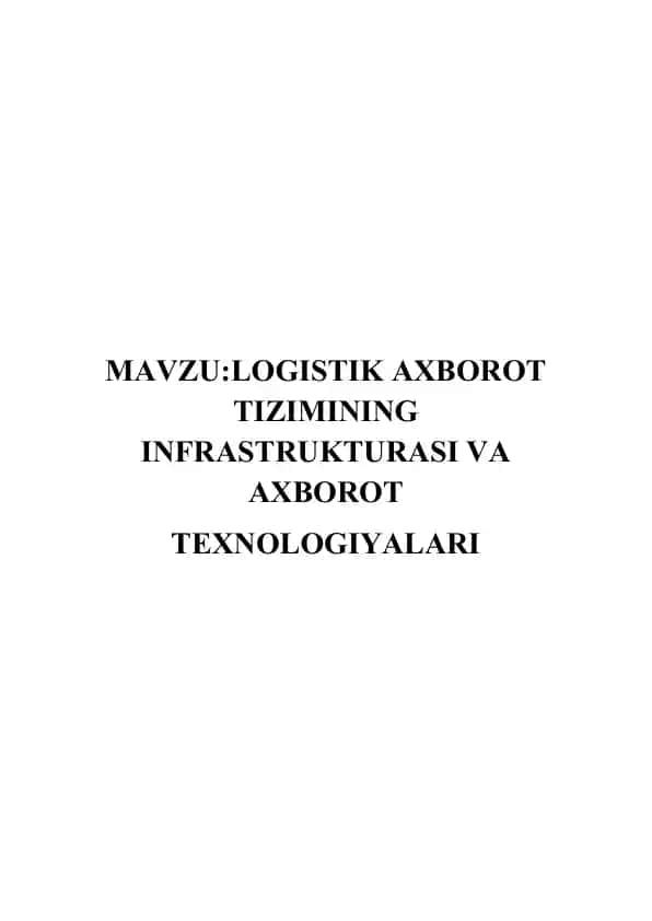 Logistik Axbarot Tizimi