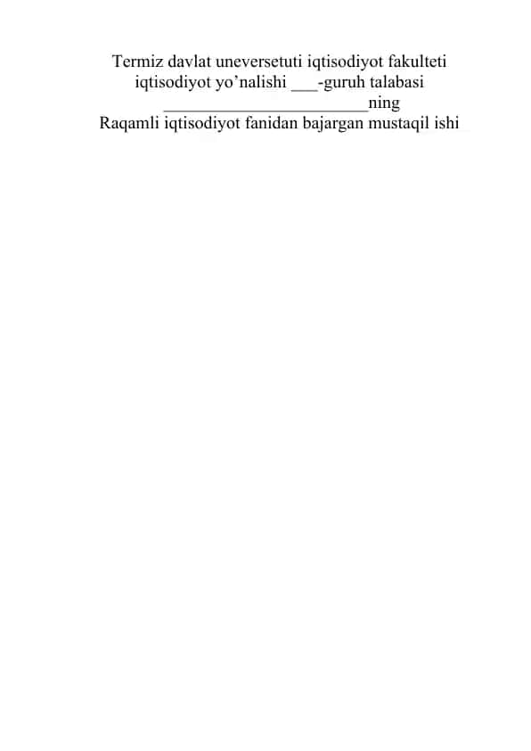 Axborot – kommunikatsiya texnologiyalarining mohiyati